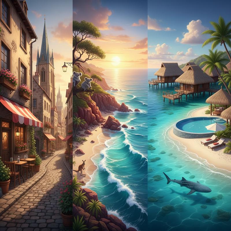 Du lịch Khác biệt Hoàn toàn: Khám phá Châu Âu, Úc & Maldives