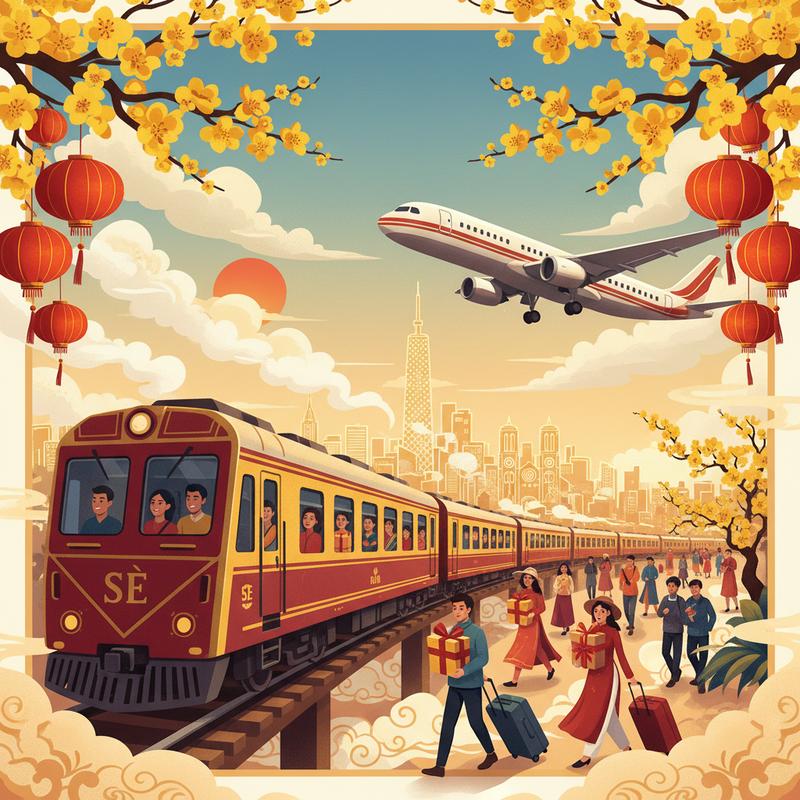 Đi Sài Gòn Ăn Tết: Chọn Tàu Hỏa SE hay Máy Bay?