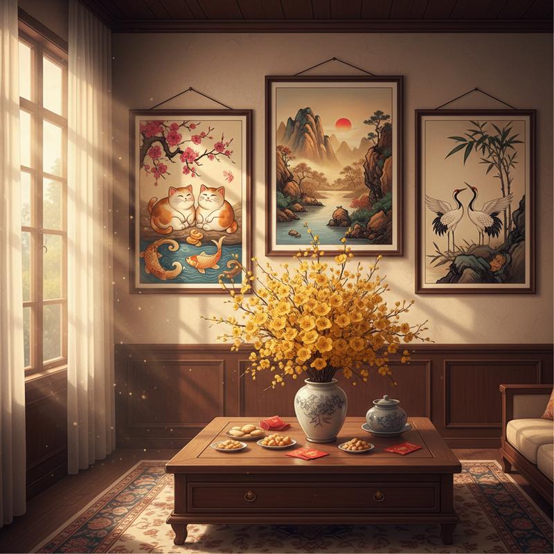 Chọn Tranh Phong Thủy Tặng Người Tuổi Mão Dịp Tết: Gia Đạo Hòa Hợp, Vạn Sự Như Ý