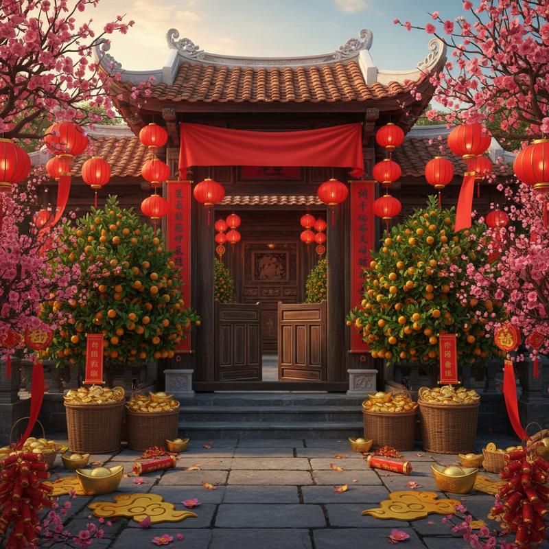 Phong Thủy Cổng & Cửa Chính Ngày Tết: Đón Lộc, Tụ Khí Thịnh Vượng