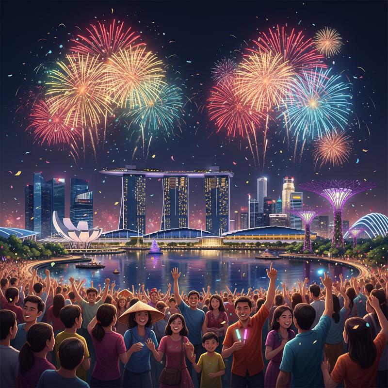Các điểm bắn pháo hoa Giao Thừa và lễ hội ánh sáng tại Singapore: Hành trình trải nghiệm cho du khách Việt