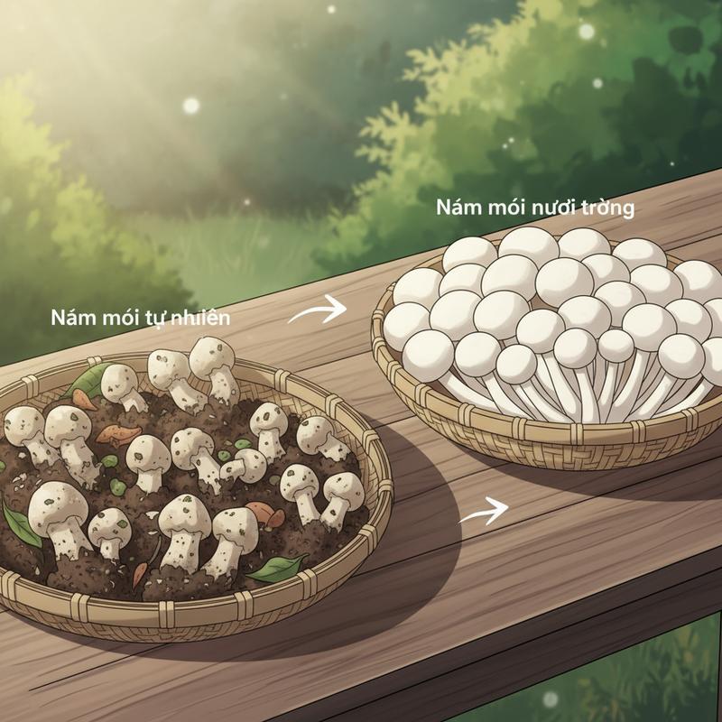 Nấm Mối Tự Nhiên và Nấm Nuôi Trồng: So Sánh Chi Tiết Cho Người Mới Bắt Đầu