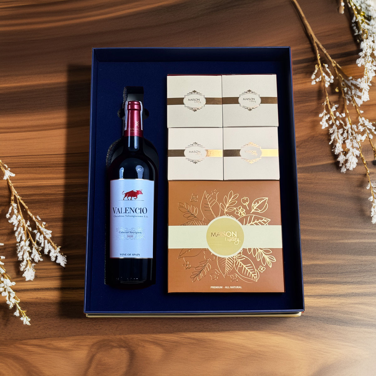 Hộp Quà Tết Maison Hạnh Phúc 2026 - 1 - Quà Tết Rượu Vang 