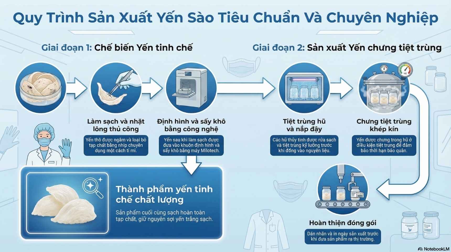Quy trình chế biến Yến sào