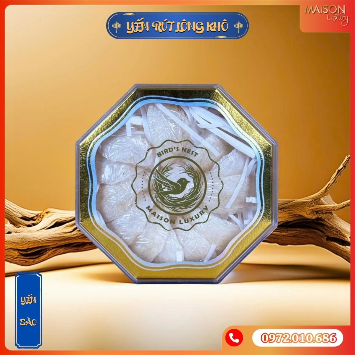 Yến Sào Khánh Hoà Rút Lông Khô Maison Luxury 100g