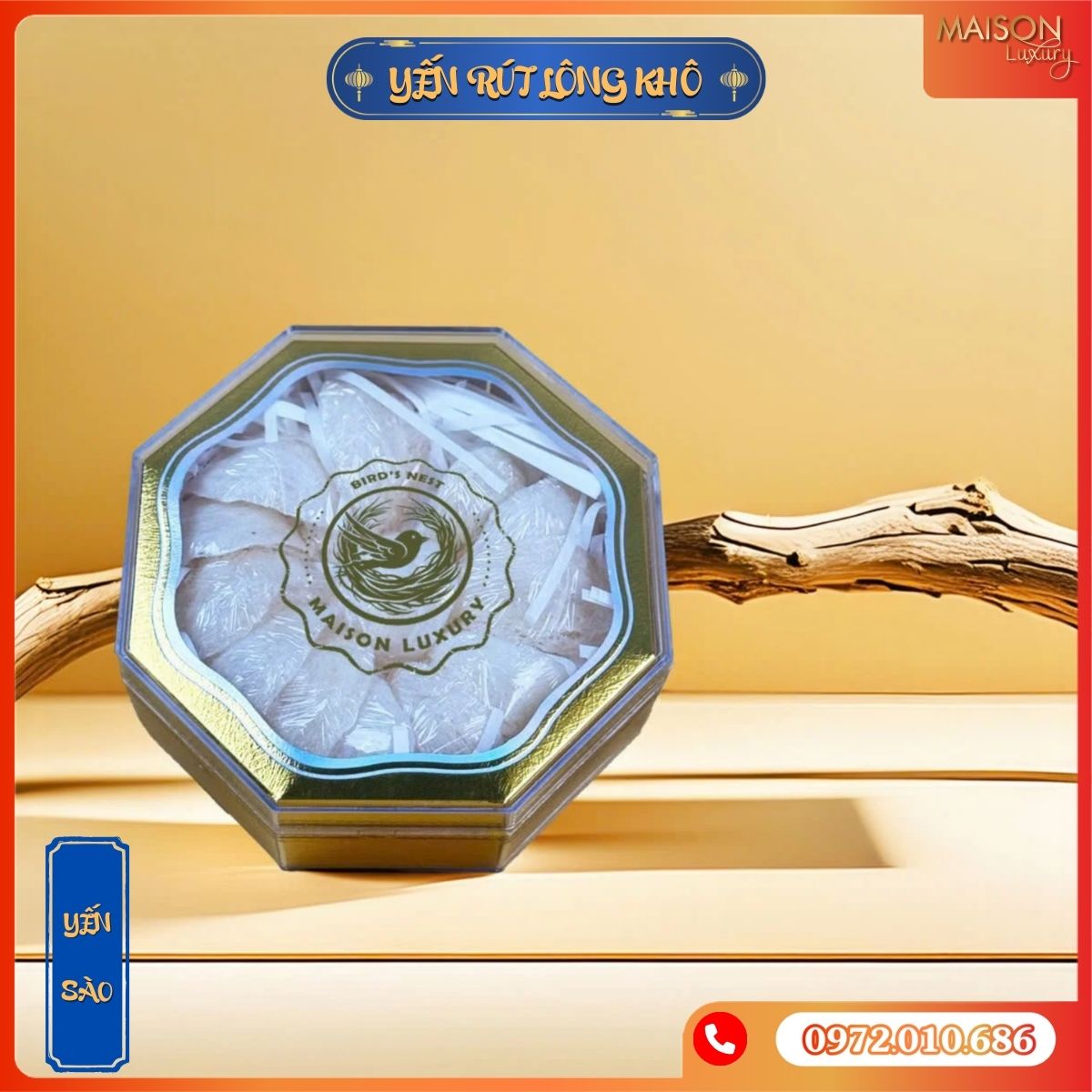 Yến Sào Khánh Hoà Rút Lông Khô Maison Luxury 100g