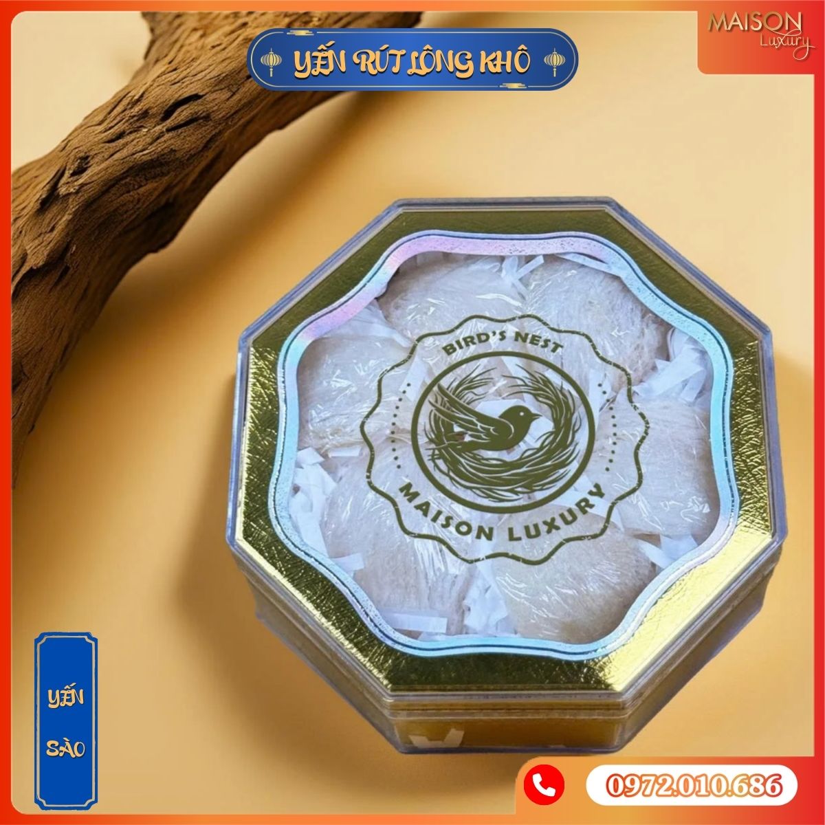 Yến Sào Cao Cấp Rút Lông Khô Maison Luxury 50g