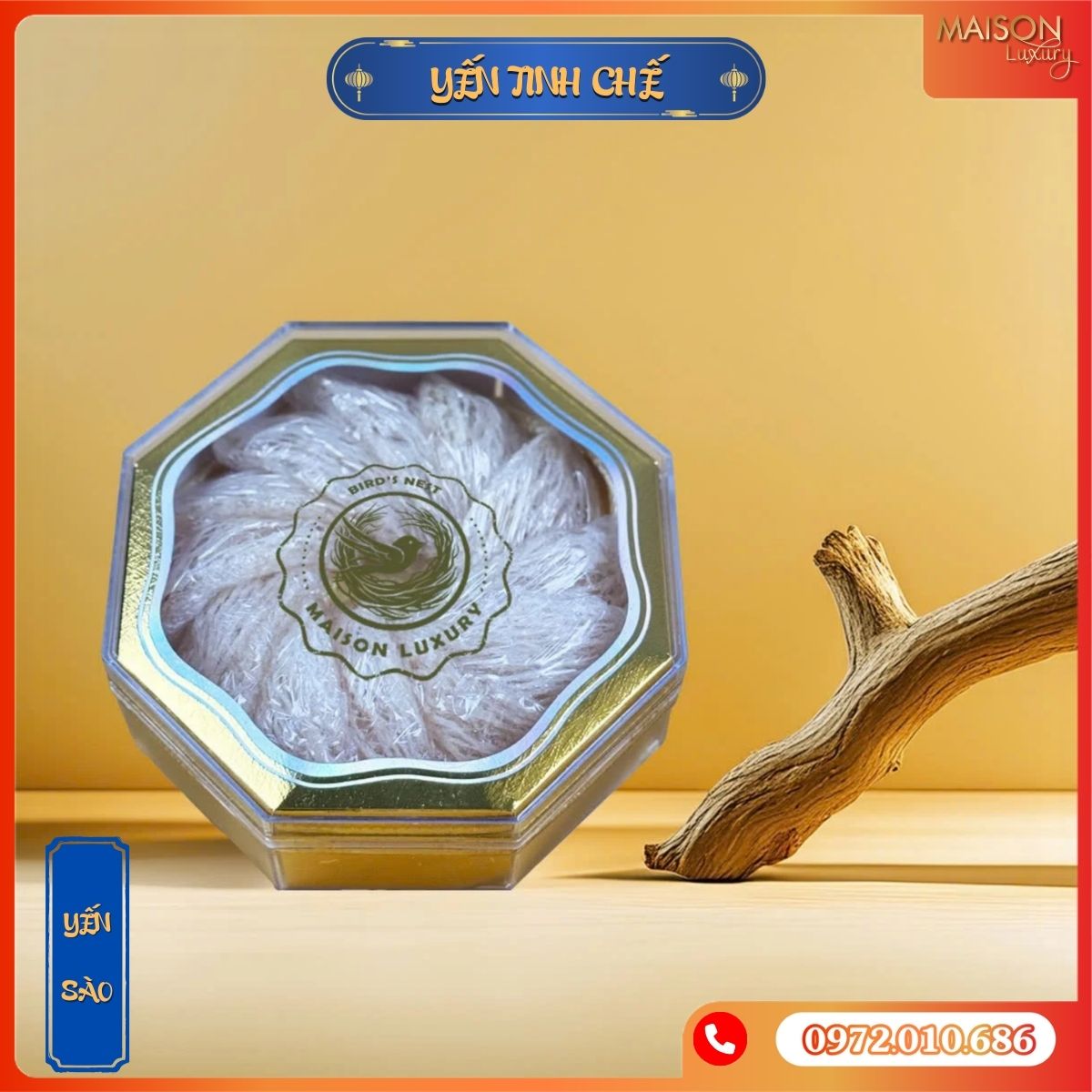 Yến Sào Cho Bà Bầu Tinh Chế Nguyên Tổ Maison Luxury 100g