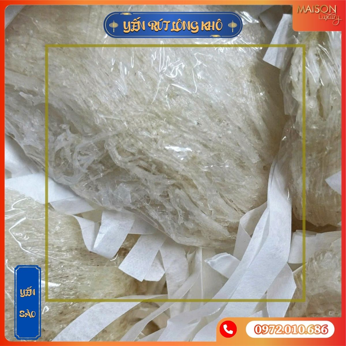 Yến Sào Khánh Hoà Rút Lông Khô Maison Luxury 100g
