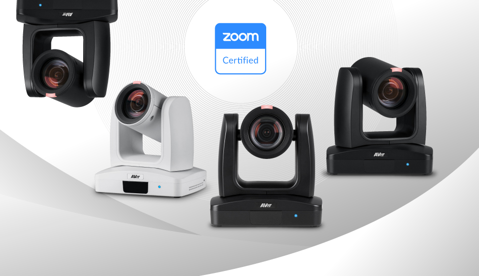 Dòng camera PTZ theo dõi tự động AI PTC300V2 của AVer được chứng nhận Zoom