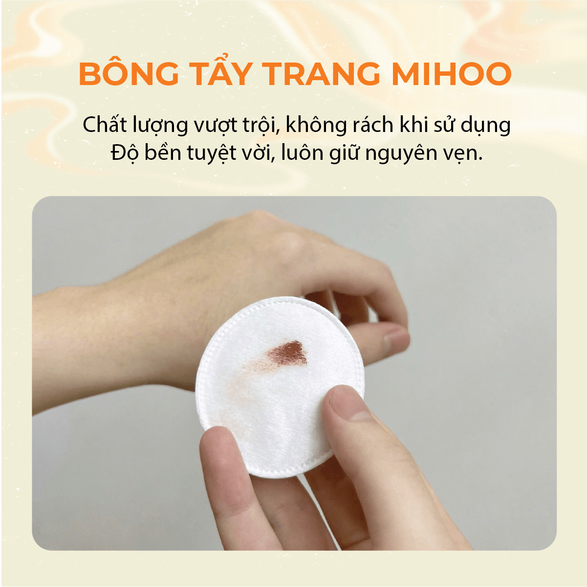 Bông tẩy trang Mihoo 200 miếng tròn