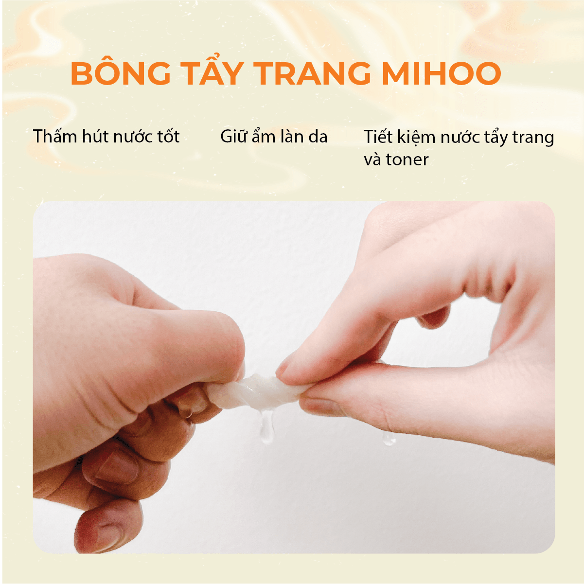 Bông tẩy trang Mihoo túi 150 miếng tròn