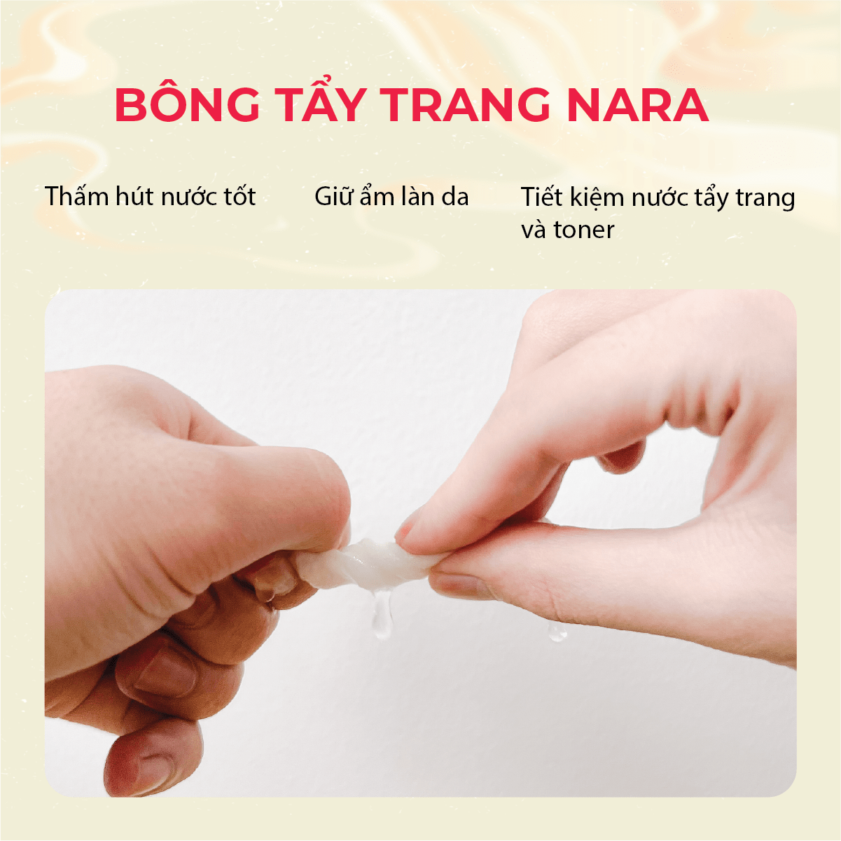 Bông Tẩy Trang Cotton Pads NARA 3 Lớp 160 Miếng