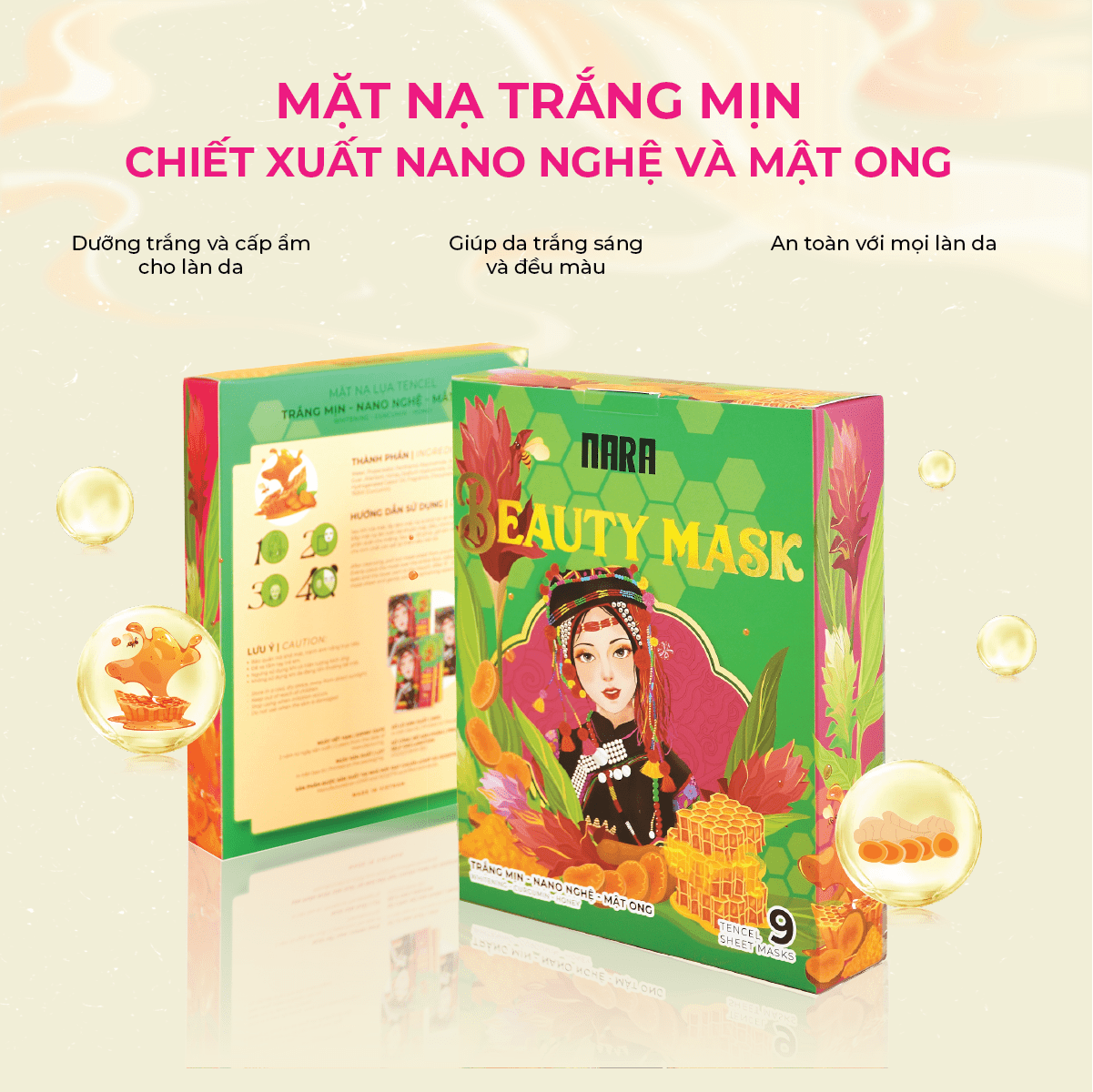 Hộp 9 miếng mặt nạ Nara