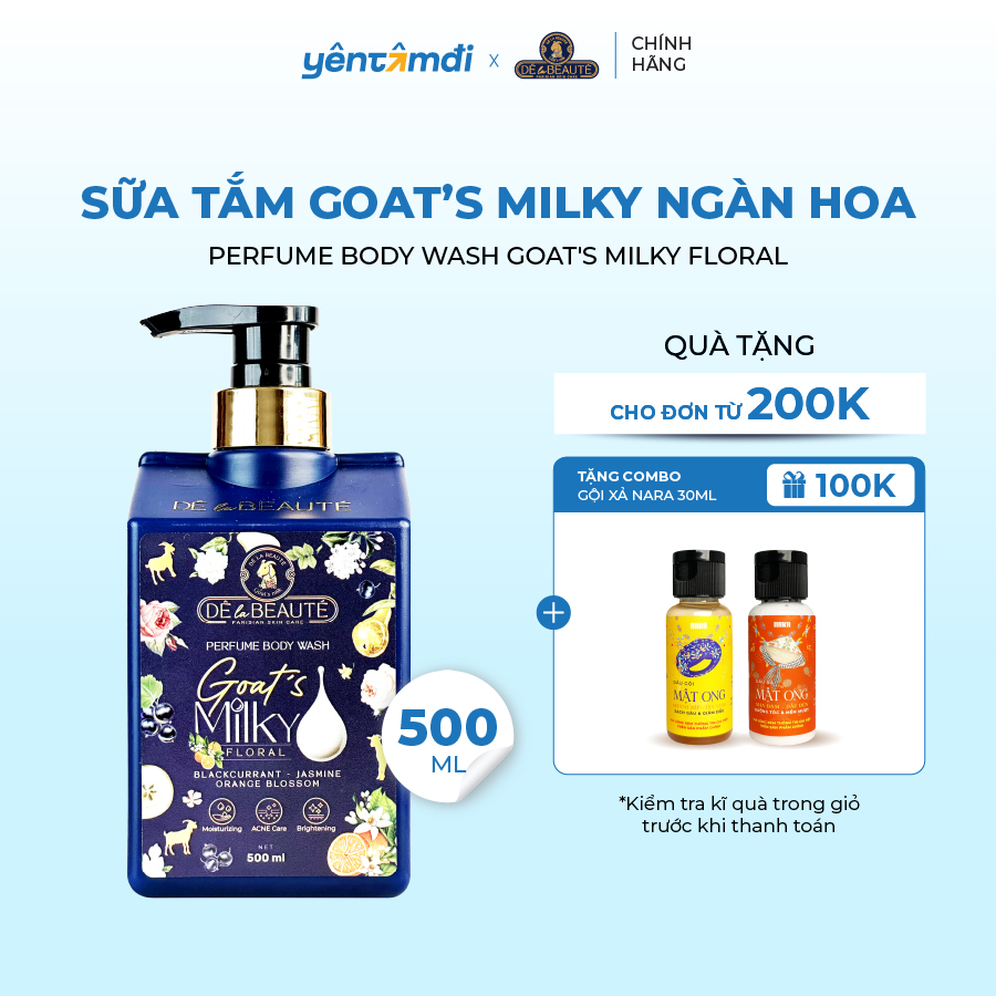 Sữa Tắm Cao Cấp Dê la Beauté Hương Nước Hoa Quyến Rũ Sáng Trắng Dưỡng Ẩm Đa Tầng 500ML