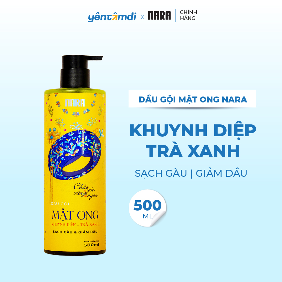 Bộ Đôi Gội Xả Mật Ong NARA 500ML Hỗ Trợ Mọc Tóc, Phục Hồi Hư Tổn Và Cải Thiện Tình Trạng Gàu Ngứa