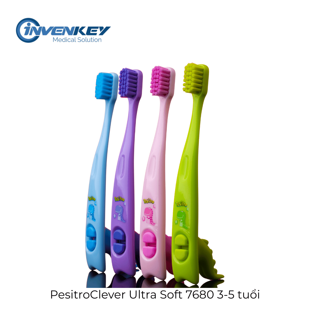 Bàn chải đánh răng trẻ em PesitroClever Ultra Soft 7680 3-5 tuổi