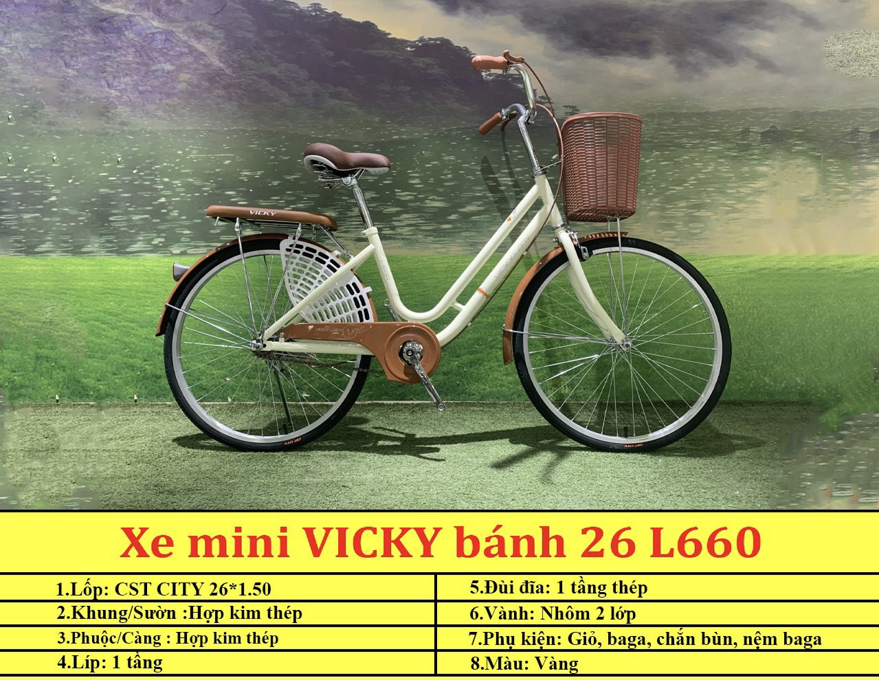 Xe đạp mini Vicky L660 26inch | Xedap37