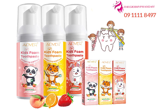 thành phần aliver kid foam toothpaste