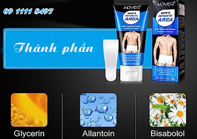 thành phần aliver mens intimate hair removal cream