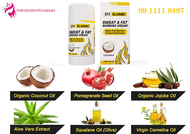 Kem đốt cháy mỡ bụng, dưỡng da, săn chắc da Elaimei Sweat & Fat Burning 2