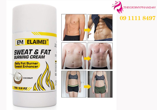 Kem đốt cháy mỡ bụng, dưỡng da, săn chắc da Elaimei Sweat & Fat Burning 3