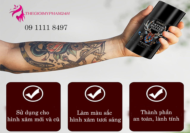 Kem giữ ẩm, làm sáng hình xăm Tattoo Butter dùng như thế nào