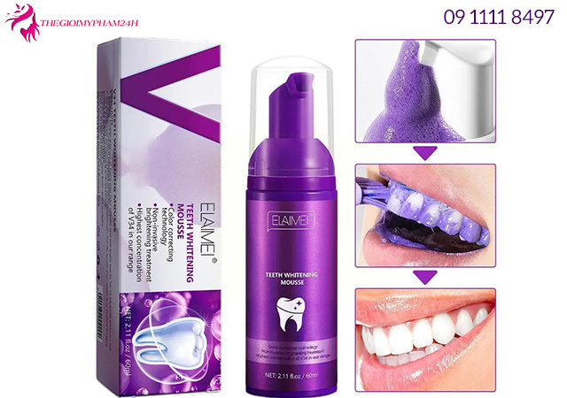 Tinh chất giúp trắng răng tự nhiên, không ê buốt Elaimei V34 Teeth Whitening Mousse là gì