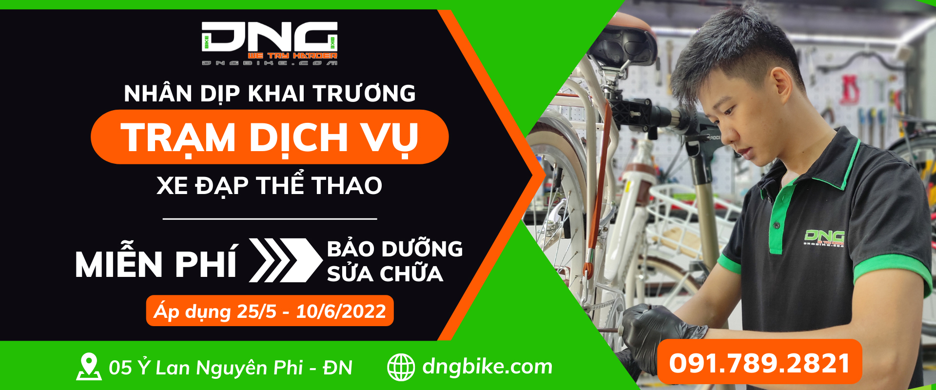 Mừng khai trương trạm dịch vụ xe đạp thể thao