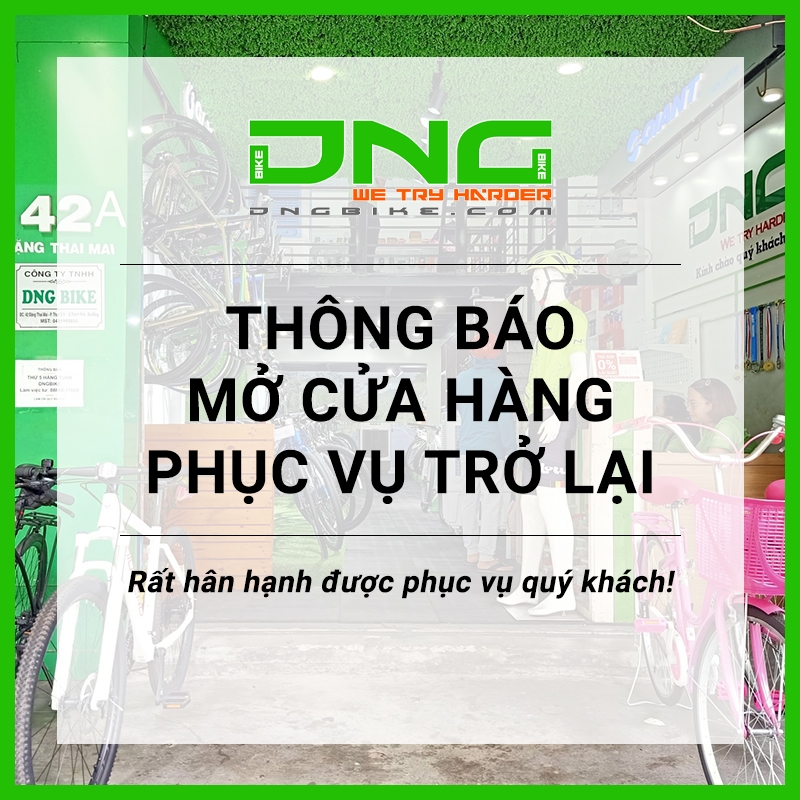 DNGBIKE thông báo mở cửa phục vụ trở lại từ lúc 14h ngày 20-09-2021
