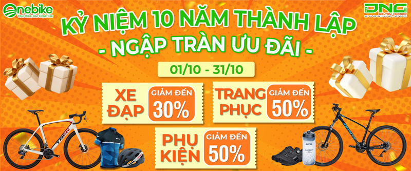 🎉 Kỷ Niệm 10 Năm Thành Lập - Ngập Tràn Ưu Đãi Cùng ONEBIKE 🎉