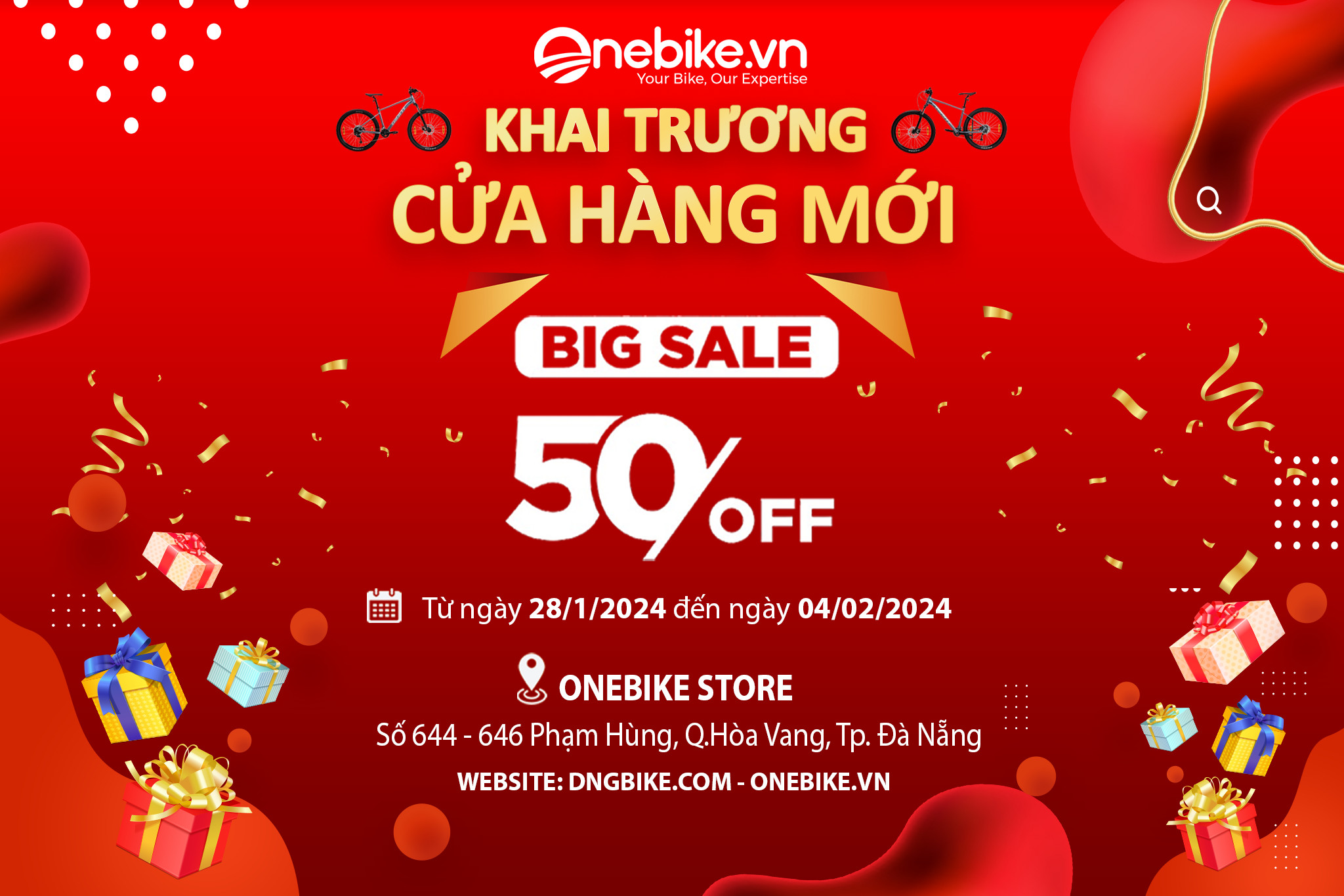 Khai Trương Cửa Hàng Xe Đạp ONEBIKE Mới tại Đà Nẵng