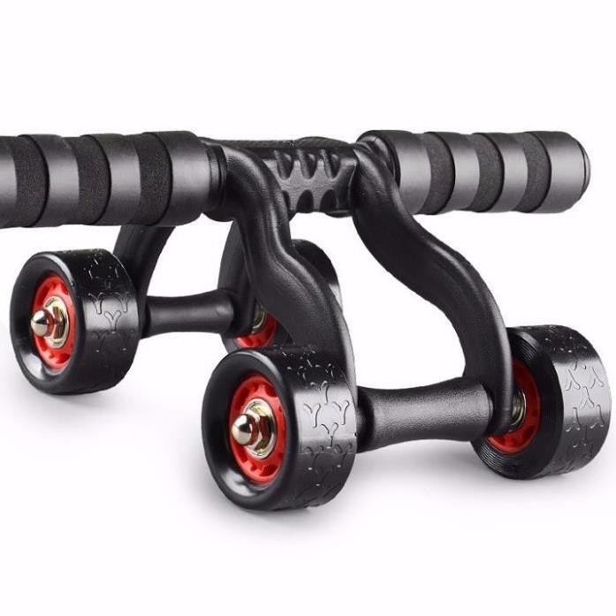 Con Lăn Tập Bụng 4 Bánh Cao Cấp (Tặng Thảm Lót Gối), Con Lăng Tập Gập Cơ Bụng