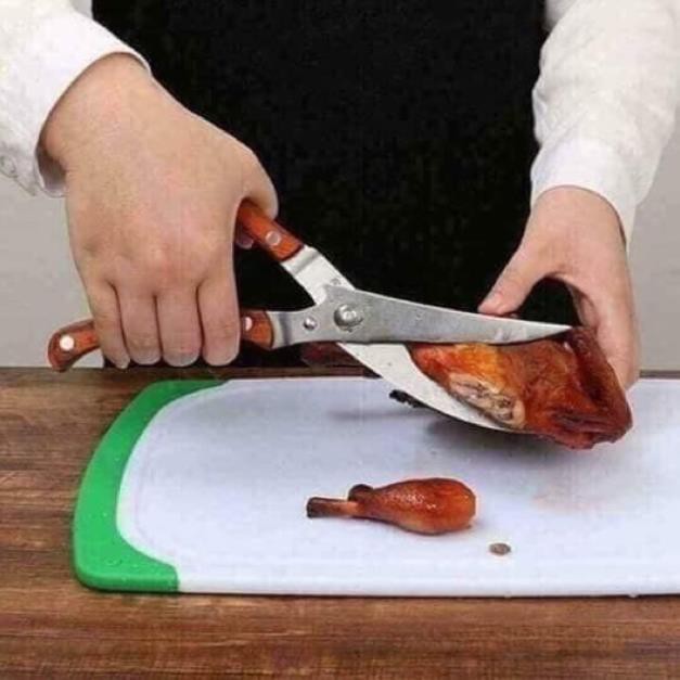 Kéo Cắt Gà Cán Gỗ Nhật Bản