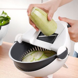 [Tiện Dụng] Dụng Cụ Nạo Rau Củ Quả Kèm Rổ Đa Năng 9 In 1