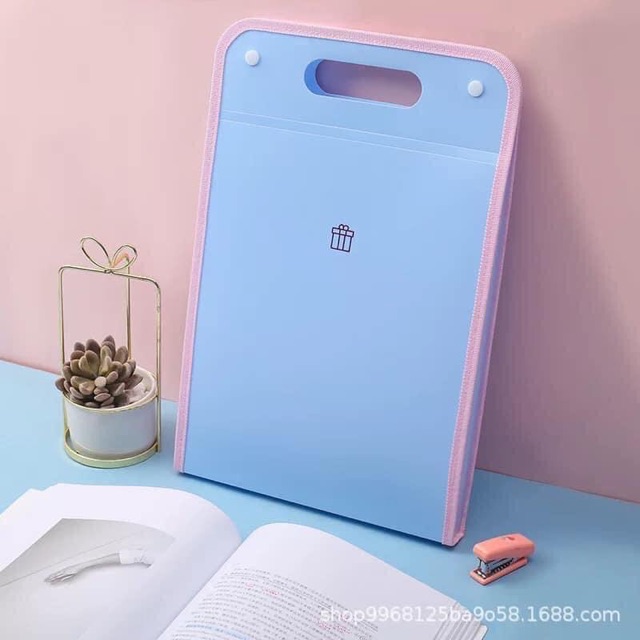 Quyển Đựng Tài Liệu ( 15 Ngăn Riêng- Có Quai Sách Tiện Lợi)
