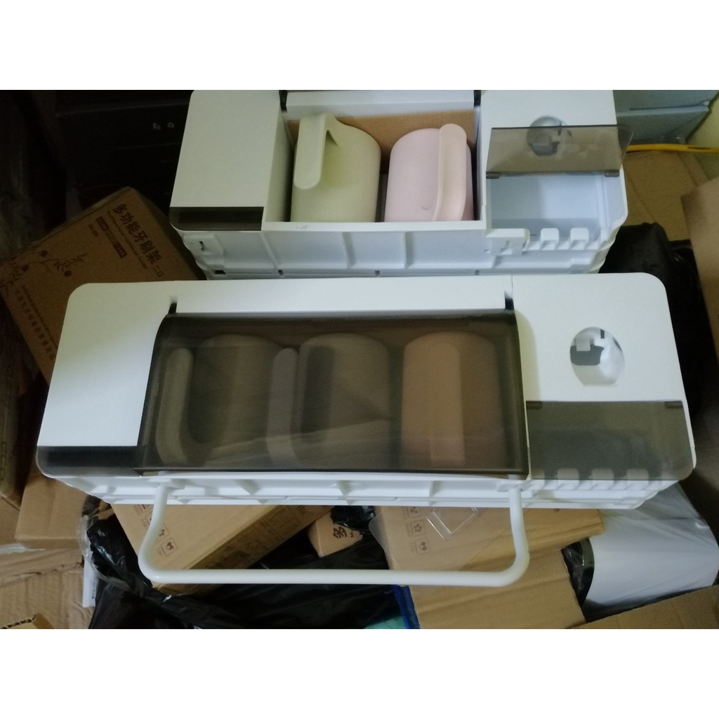 Bộ Nhả Kem Đánh Răng Lúa Mạch 2 Cốc Kèm Kệ Để Đồ Nhà Tắm (Ảnh Thật Ở Cuối)