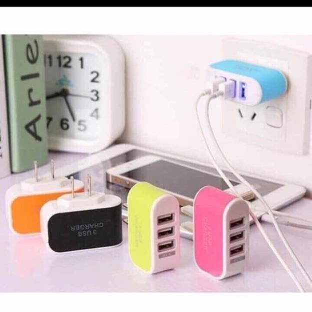 [Free Ship] Củ Sạc 3 Đầu Tiện Lợi