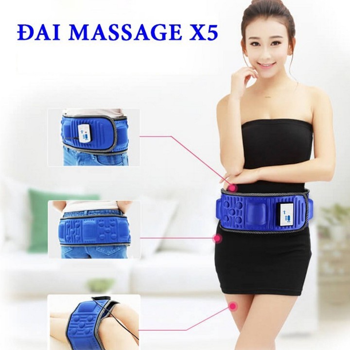 Đai Massage Giảm Mỡ Bụng X5 Hàn Quốc Mẫu Mới  - Máy Mát Xa Tập Cơ Bụng 5 Slim Super