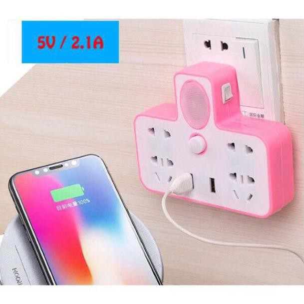Ổ Cắm Điện Đa Năng Kèm Đèn Ngủ