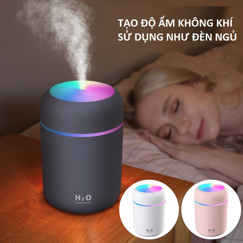 Máy Xông Mặt Hoa Quả, Đèn Xông Tinh Dầu Phun Sương Tạo Ẩm H2O Humidifile, Máy Phun Sương Tạo Ẩm Khuếch Tán Tinh Dầu