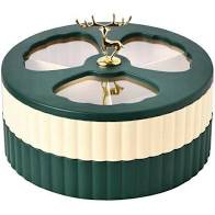 Khay Nhựa 💥[Freeship]💥 Khay Mứt, Hộp Mứt Tết Tuần Lôc 2 Tầng Xanh Cổ Vịt, Sang Trọng, Hiện Đại Phong Cách Châu Âu