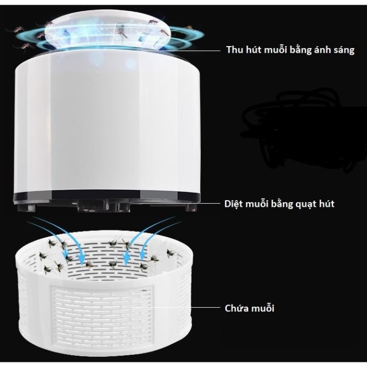 Đèn Bắt Muỗi Hình Trụ An Toàn Cho Bé