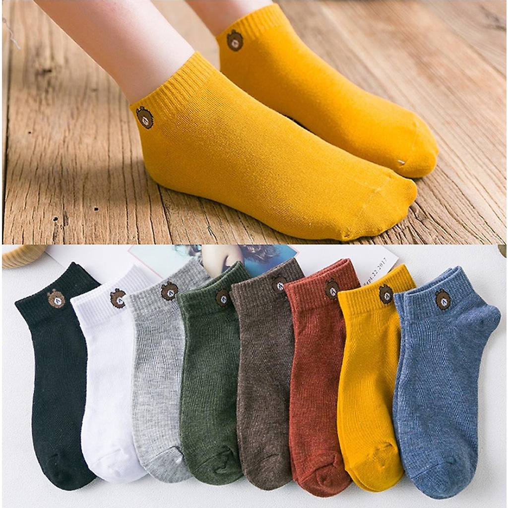 Set 10 Đôi Tất Gấu Kèm Túi Xinh Xắn