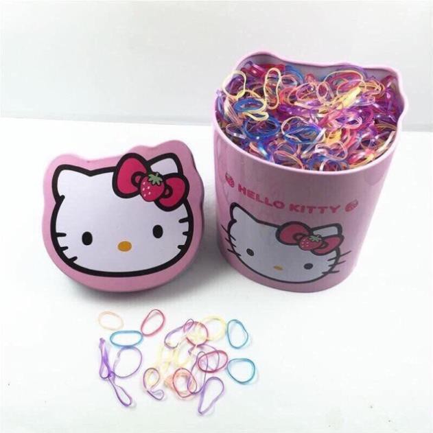 [Free Ship] Hộp Chun Buộc Tóc Kitty 2000 Chun Cho Bé