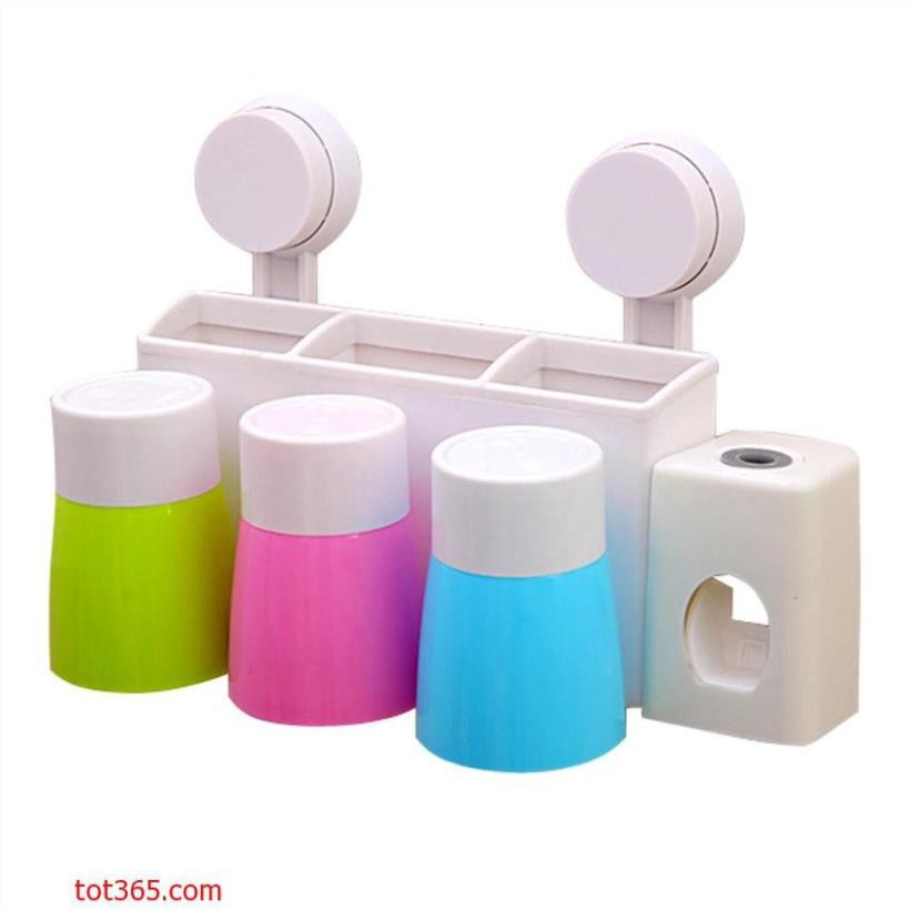 [Free Ship] Nhả Kem ĐáNh Răng Tự Đông 3 Cốc