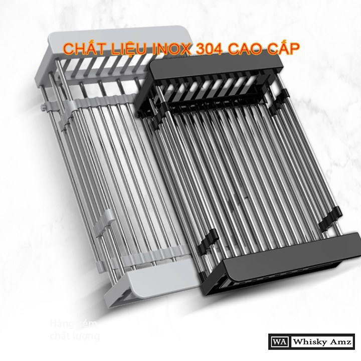 Kệ Gác Bồn Rửa Chén Inox, Để Rau Củ, Hoa Quả, Chén Say Khi Rửa Tiện Lợi