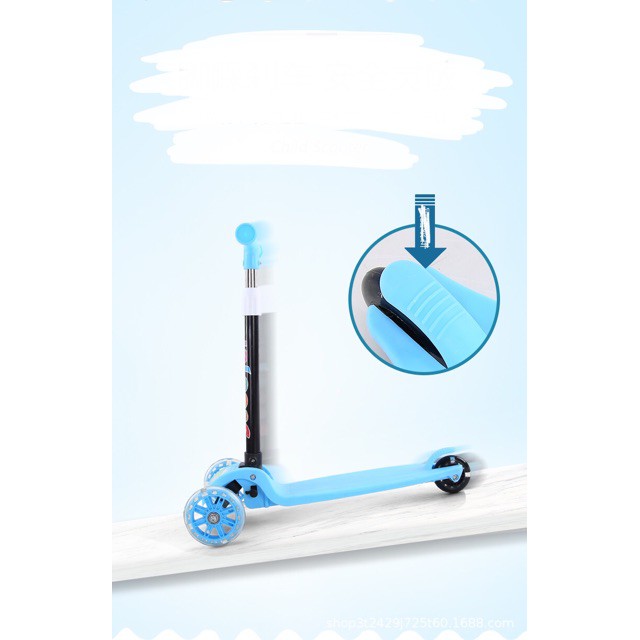 [Free Ship] Xe Trượt Scooter Bánh Phát Sáng Có Thể Gập Gọn Dễ Mang Theo