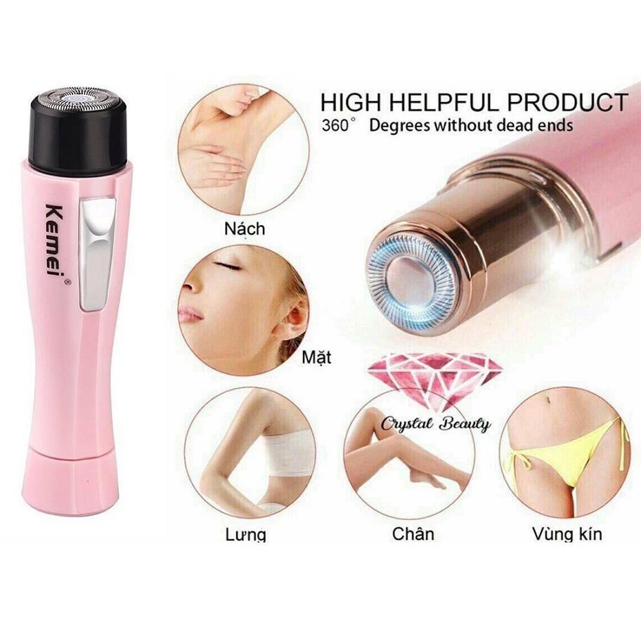 [Free Ship] Máy Cạo Lông Toàn Thân Kemei 1012 Cao Cấp