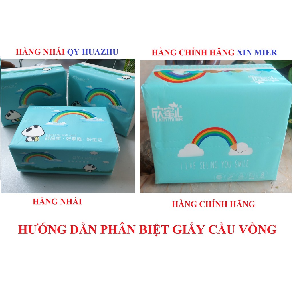 30 Gói Giấy Ăn Gấu Trúc/ Giấy Ăn Cầu Vồng Xin Mier Siêu Dai